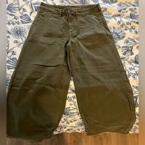 American Eagle Outfitters Women’s Olive Green Wide Leg Pants